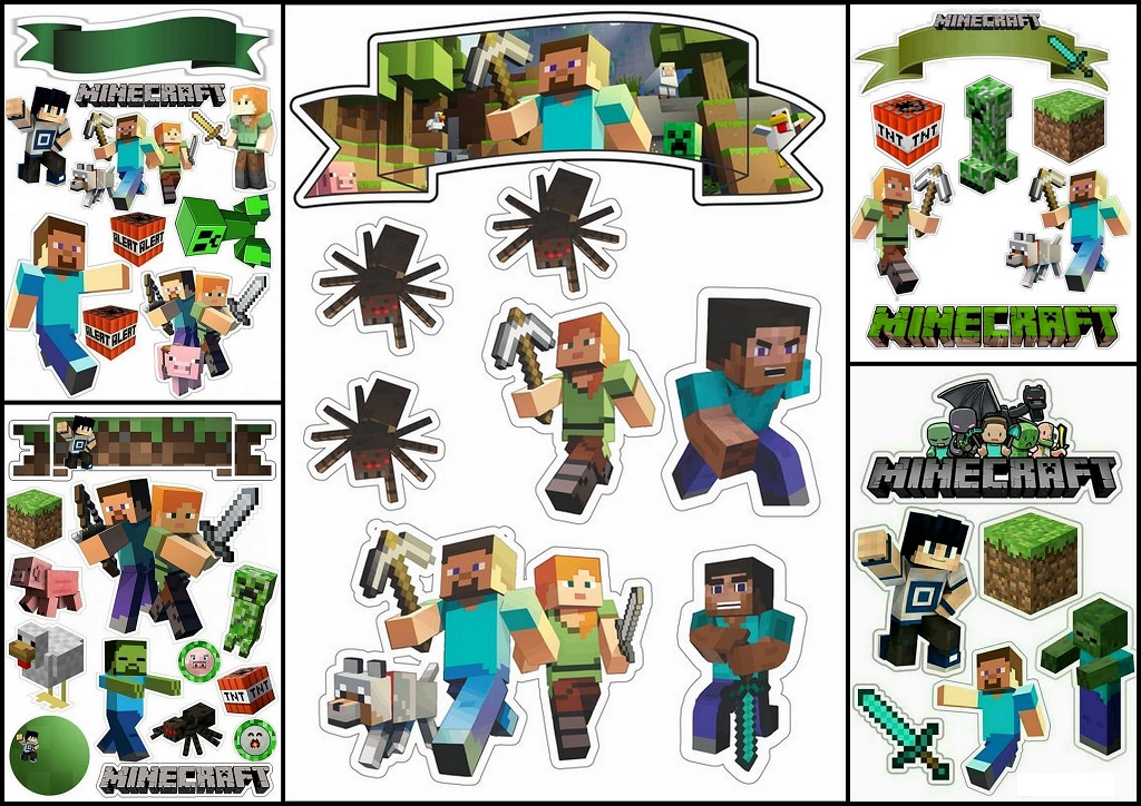 Minecraft Party Free Printable Cake Toppers Oh My Fiesta For Geeks