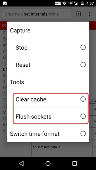 Clear dns cache