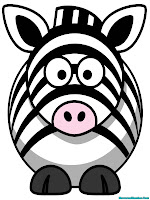 Gambar Zebra Gemuk Untuk Diwarnai