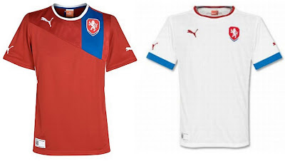 Czech Republic Home+Away Euro 2012 Kits (Puma)