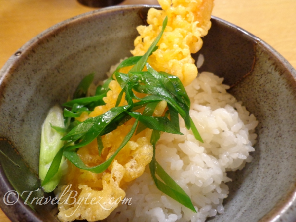 prawn tempura and rice