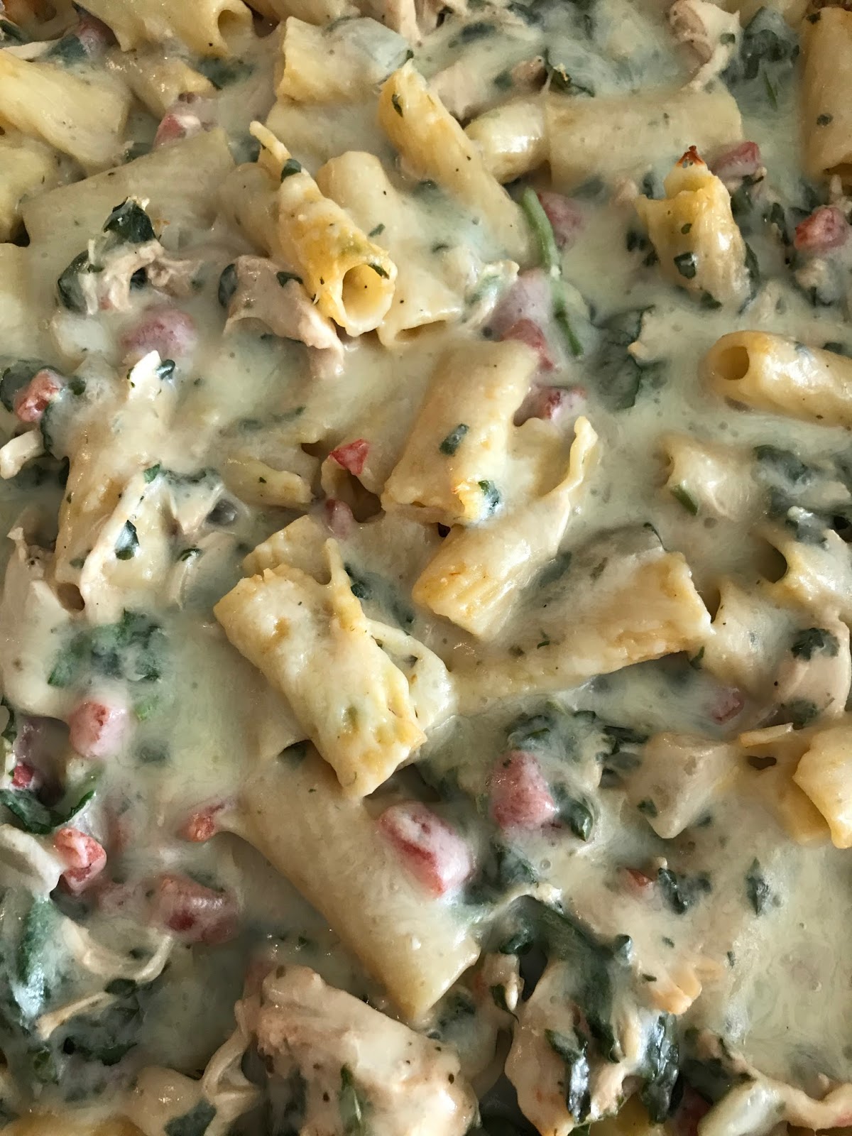 Melisa Gaines Chicken and Spinach Pasta Bake