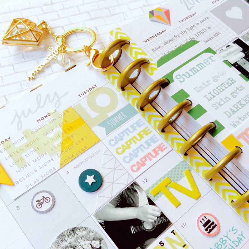 Planner Spread by Janet Perafan-Babar: Clique Kits Raskog July 2016 Kit