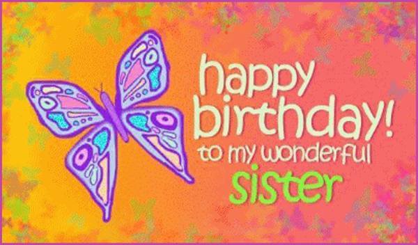 Happy Birthday Sister butterfly image, wallpaper Happy Birthday Sister butterfly image, wallpaper