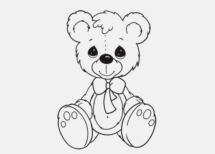 baby girl teddy bear coloring pages - photo #32