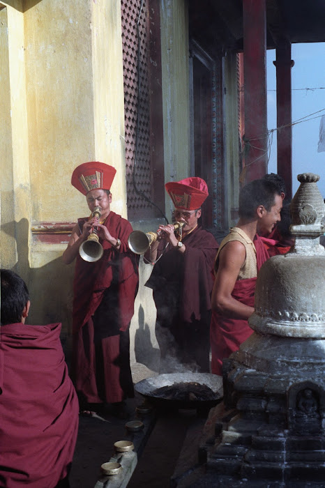 Népal, Katmandou, Stupa Swayambunath, © L. Gigout, 1990