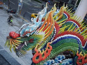 colorful dragon at a temple