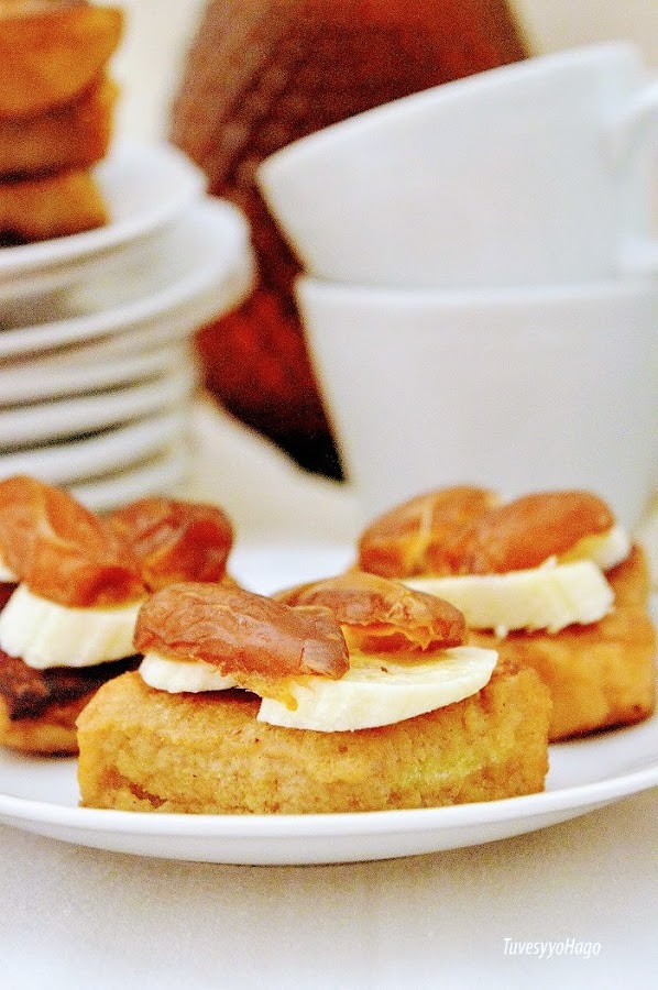 Mini Tostadas Francesas de Dátiles y Plátanos - TuvesyyoHago