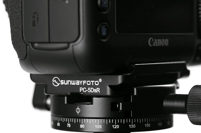 Sunwayfoto PC-5DsR plate on Canon 5Ds rear-side-view