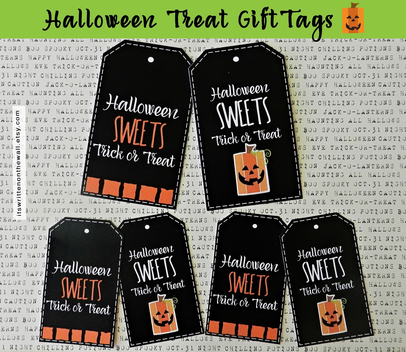 its written on the wall halloween treat tags for youve been booed halloween tags