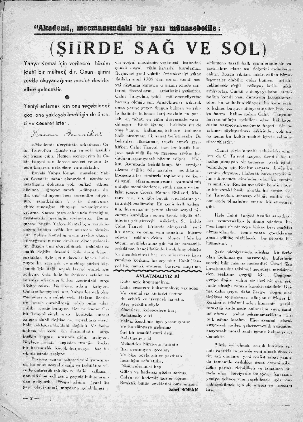 15 Haziran 1946 Gün Tam Metin