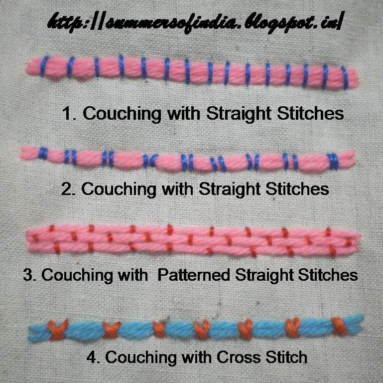 Sitching Pattern SummersofIndia: Couching Stitches-1