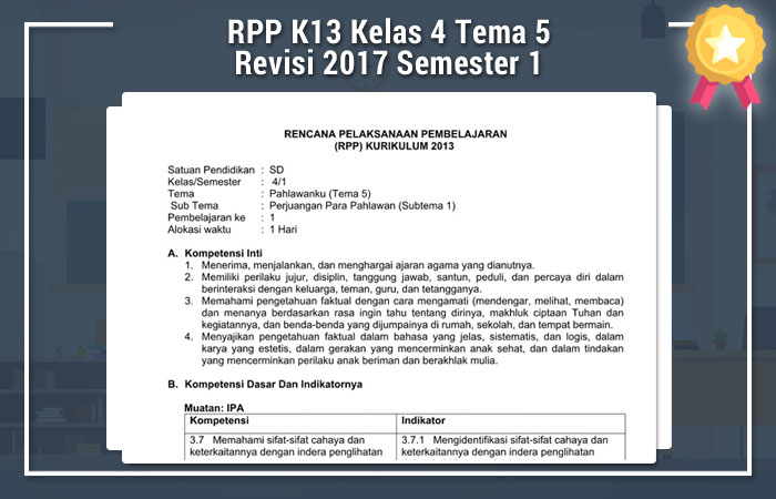 Rpp K13 Kelas 4 Tema 5 Revisi 2019 Semester 1 Rpp K13 Kelas 4 Tema 5 Revisi 2019 Semester 1