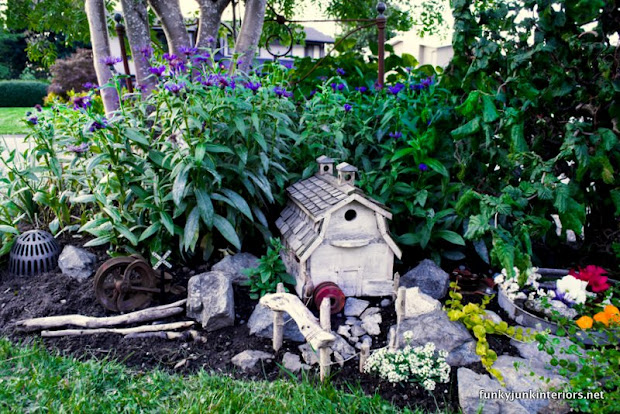 outdoor fairy garden. farm