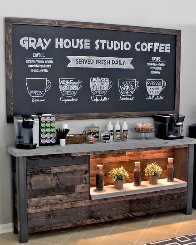 Chalkboard coffee bar