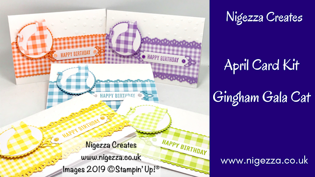 Gingham Gala Cat Card Kit Nigezza Creates