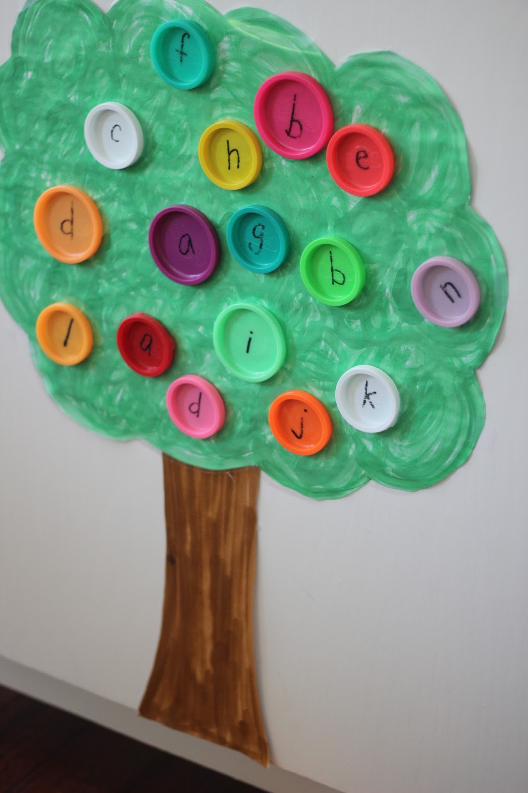 Toddler Approved! Sticky Alphabet Tree for Toddlers
