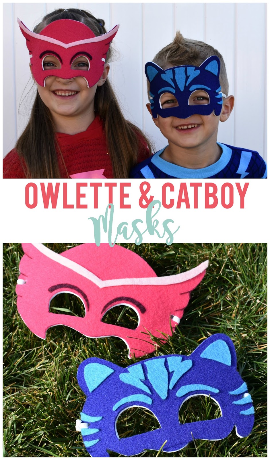 DIY Owlette and Cat Boy Masks (PJ Masks) Sunshine and Munchkins