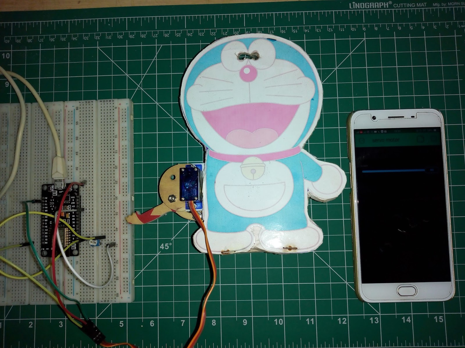 Servo Motor Control using ESP8266 and Blynk App