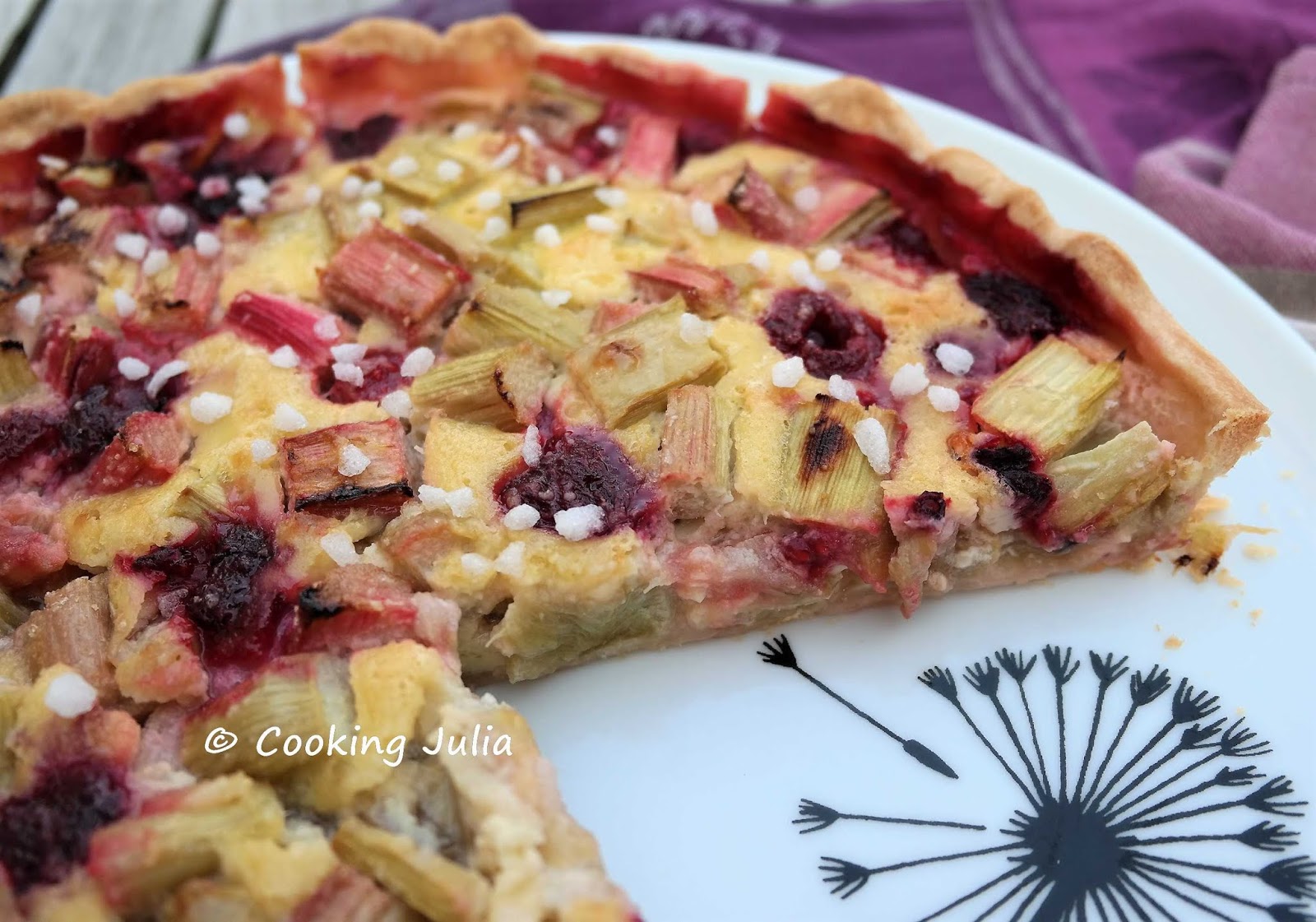Cooking Julia Tarte Rhubarbe Et Framboise Au Sucre Perle