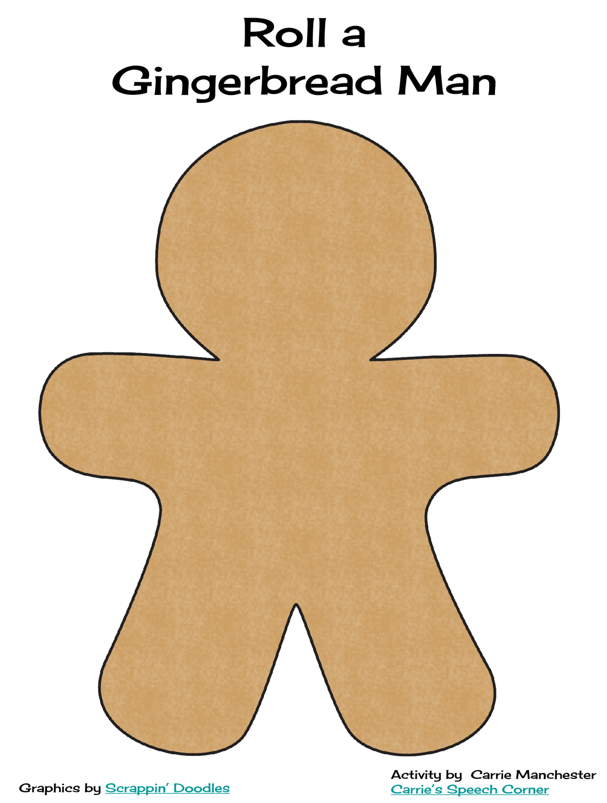Giant Gingerbread Man Template
