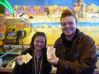 Emily and Seth cleaned up at the Arabian Camel Derby on Skegness Pier Emily and Seth cleaned up at the Arabian Camel Derby on Skegness Pier