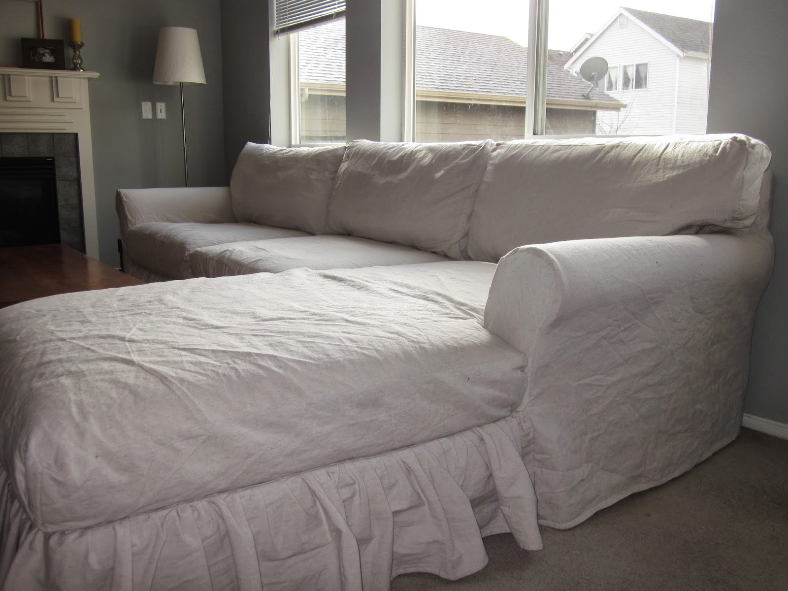 Queen B Creates DIY Sectional Slipcover