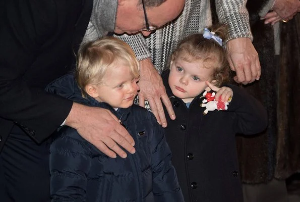 Prince Albert, Princess Charlene, Prince Jacques and Princess Gabriella at Saint Devota celebrations