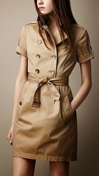 Cotton Twill Trench Dress