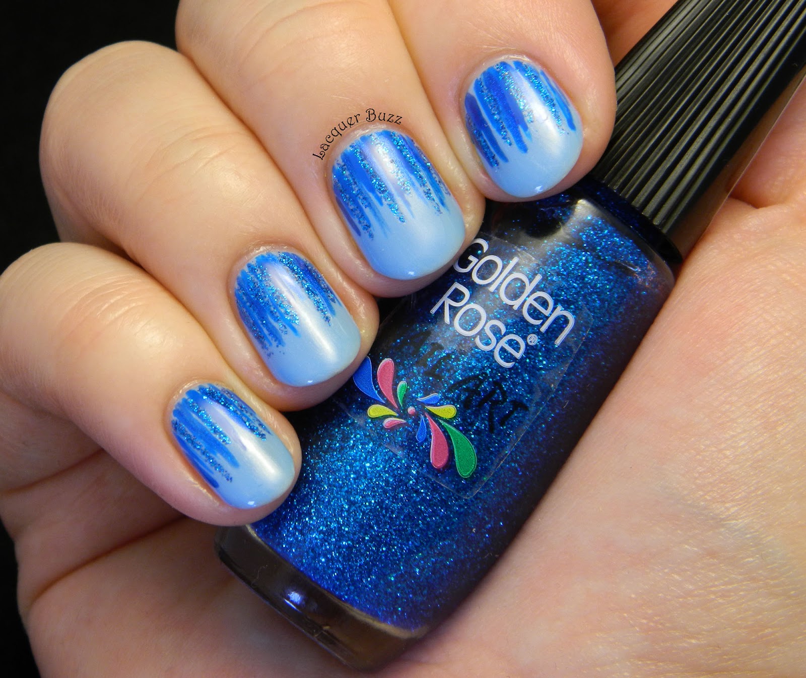 Lacquer Buzz: Monday Blues: Waterfall Nails