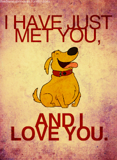 UP dog, dog from UP, dog cartoon, dog drawing, i just met you and i love you, i just met you and i love you dog