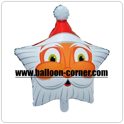 Balon Foil Bintang Santa Claus Balon Foil Bintang Santa Claus