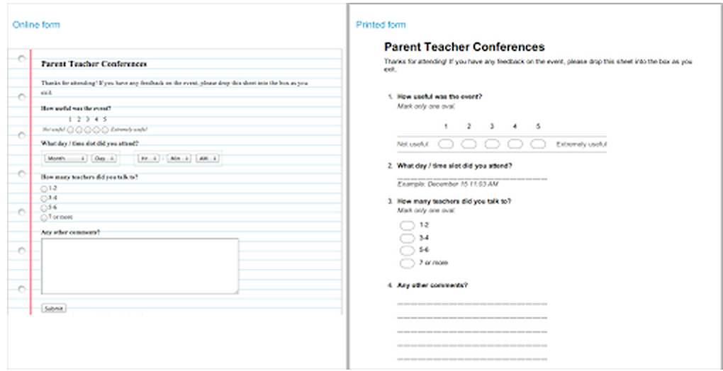 in Google Forms- Print Friendly Forms for Teachers - Educators Technology