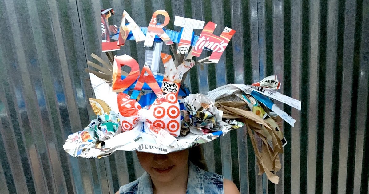 Crafty Texas Girls Make A Newspaper Hat for Earth Day