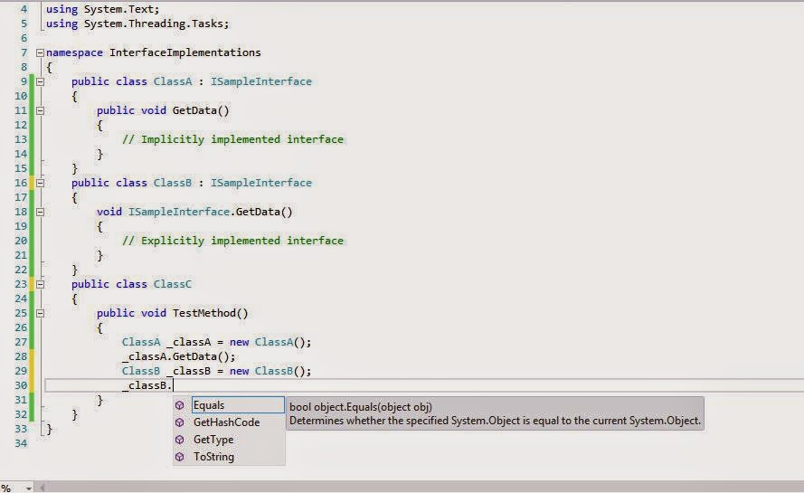 .netfreak: Implicit vs Explicit interface implementations in C#