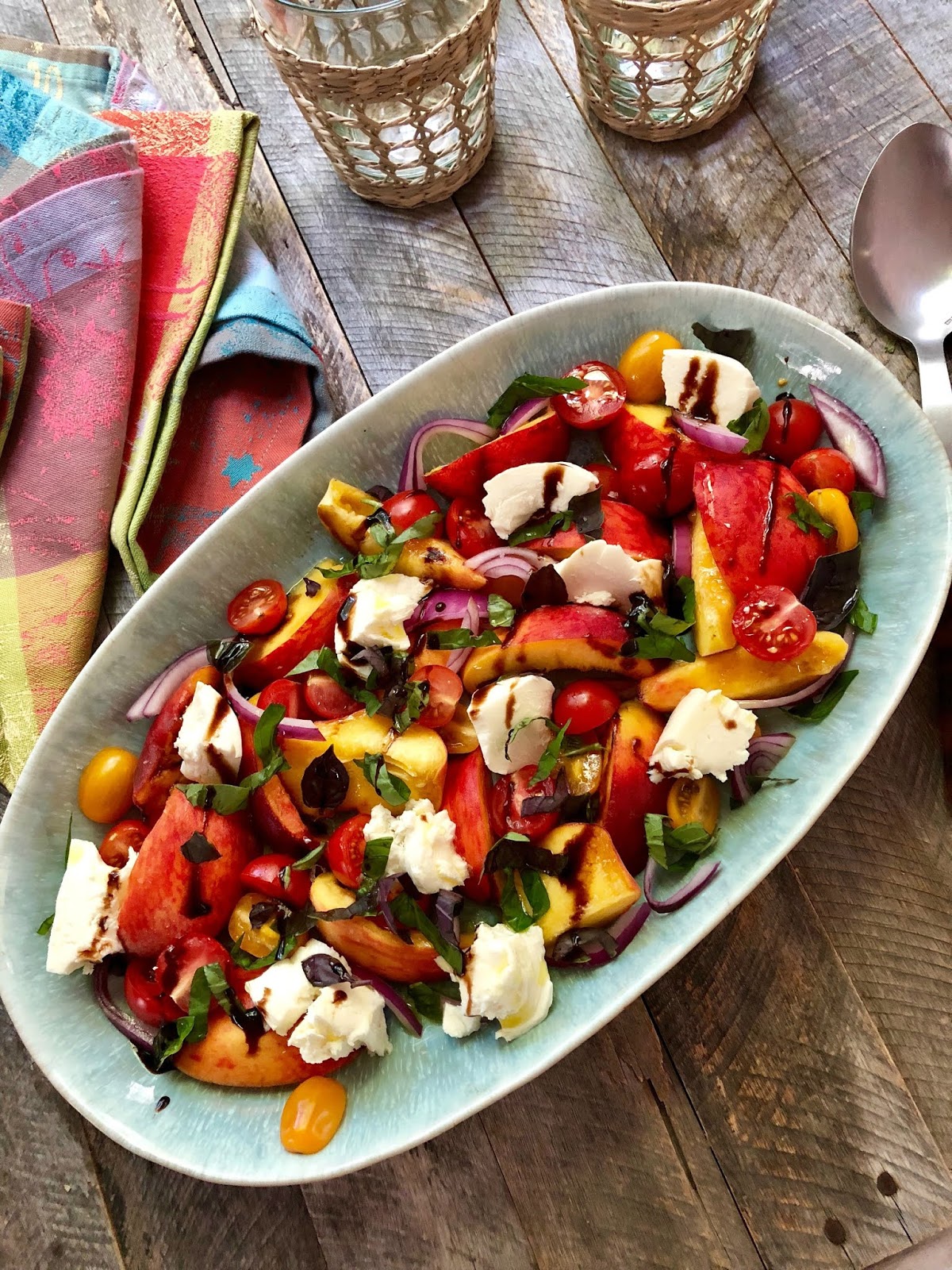 Best of Summer: Peach, Tomato & Mozzarella Salad