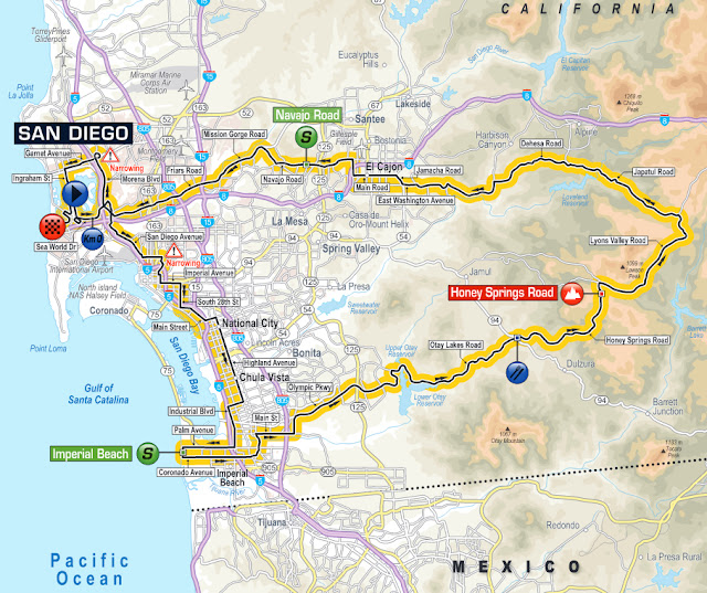 Stage 2 map of Tour of California 2016
