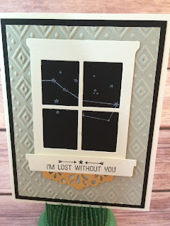 This masculine card uses Stampin' Up!'s Going Global stamp set from the 2016 Occasions Catalog along with the Hearth & Home Thinlits Dies, Metallic Doilies, and the Boho Chic Embossing Folder.  www.stampwithjennifer.blogspot.com