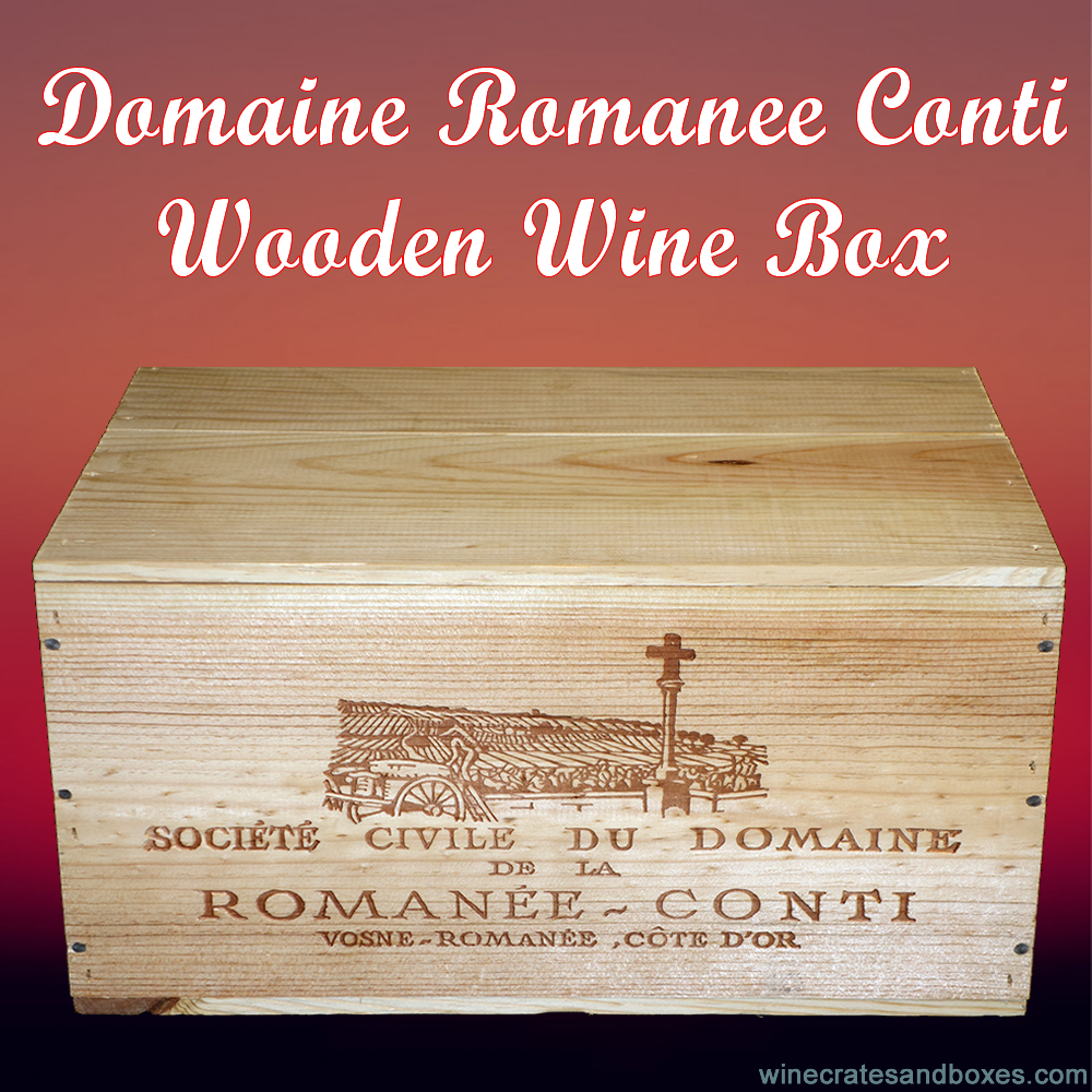 Wine Crates and Boxes Domaine Romanee Conti Wooden Wine Box