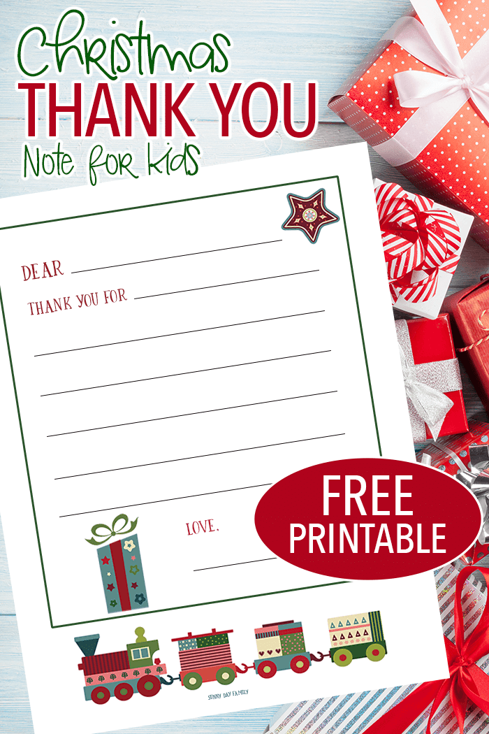 Printable Thank You Notes Christmas