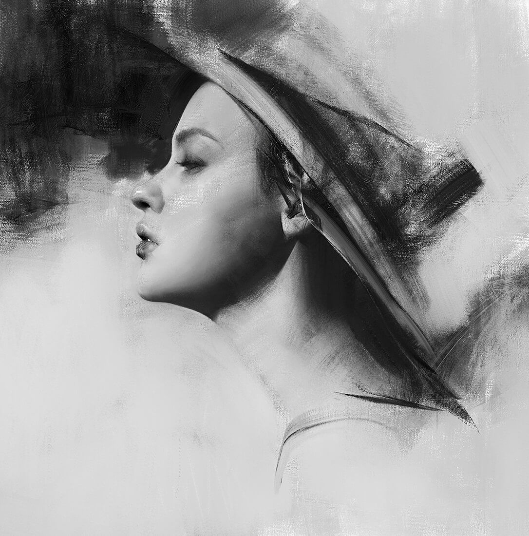 09-Yizheng-Ke-Charcoal-Portrait-Drawing-in-Different-Poses-www-designstack-co