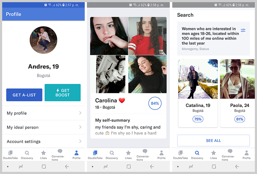 okcupid screenshots mejor aplicacion android de citas