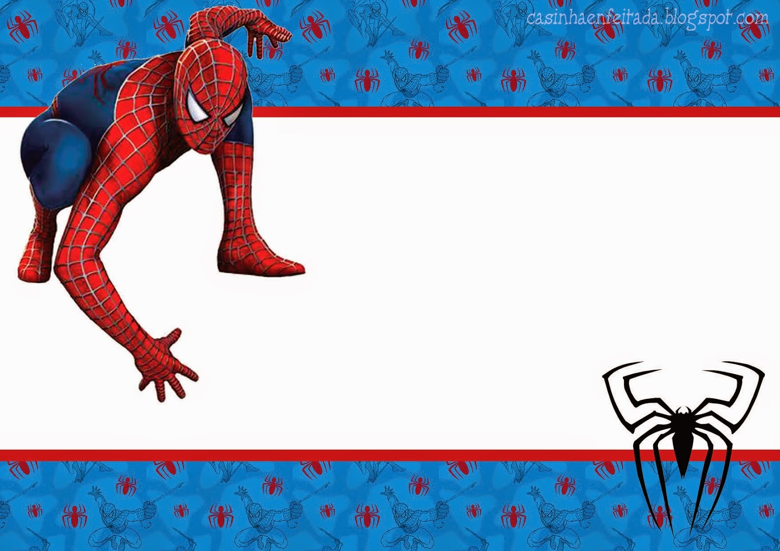 spiderman blue background