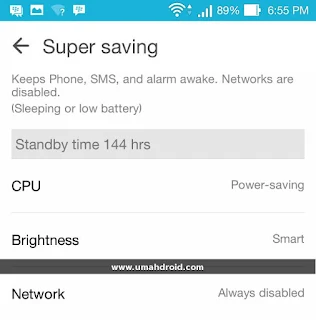 Android ASUS Super Power Saving Mode