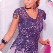 Blusa en ruso a ganchillo Blusa en ruso a ganchillo