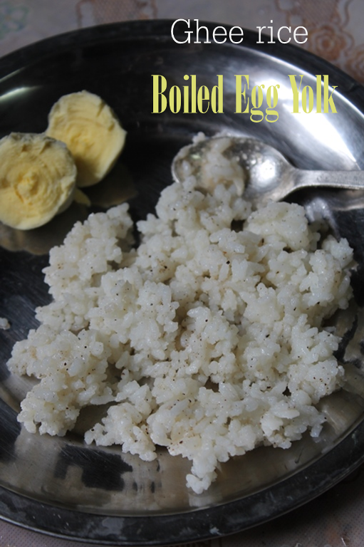 Ghee Rice & Boiled Egg Yolk for Babies Rice Recipes for Babies