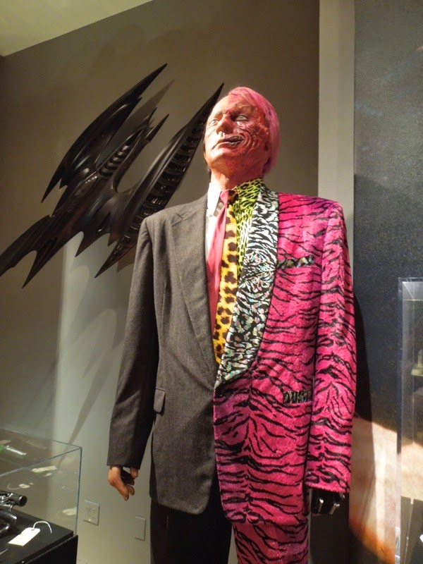 Hollywood Movie Costumes and Props: The Riddler and Two-Face villain  costumes from Batman Forever on display...