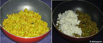 paneer added to matar paste