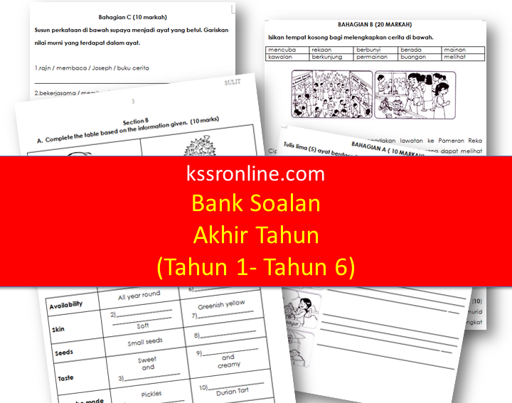 Soalan Akhir Tahun Bahasa Melayu Tahun 1