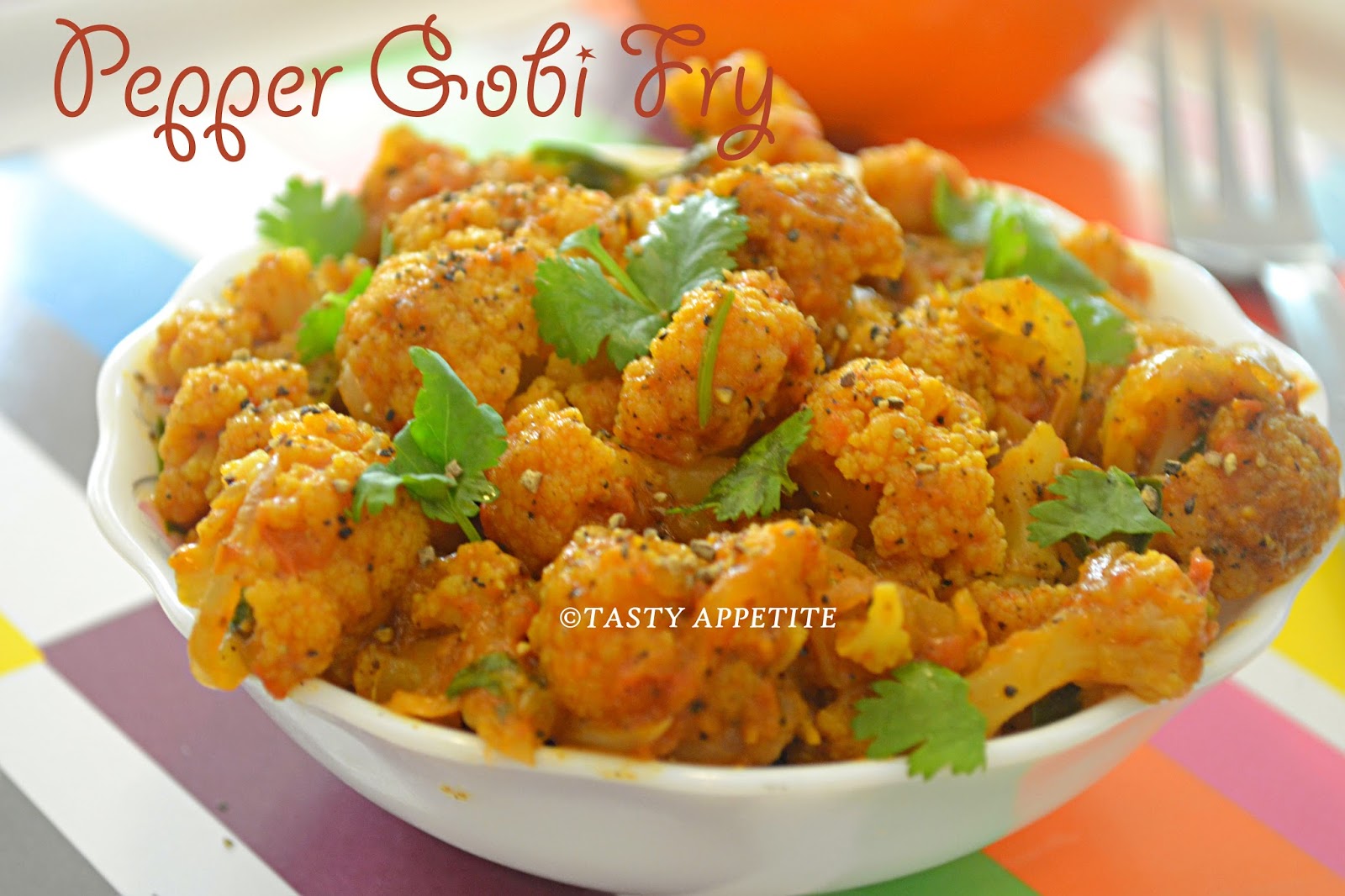 PEPPER GOBI FRY / CAULIFLOWER PEPPER FRY / EASY GOBI RECIPES / STEP BY STEP
